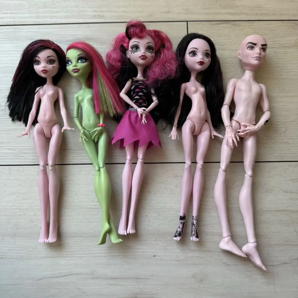 Lot Of 5 Monster High Draculaura Dolls + Creat A Monster Doll G1 Missing Clothes